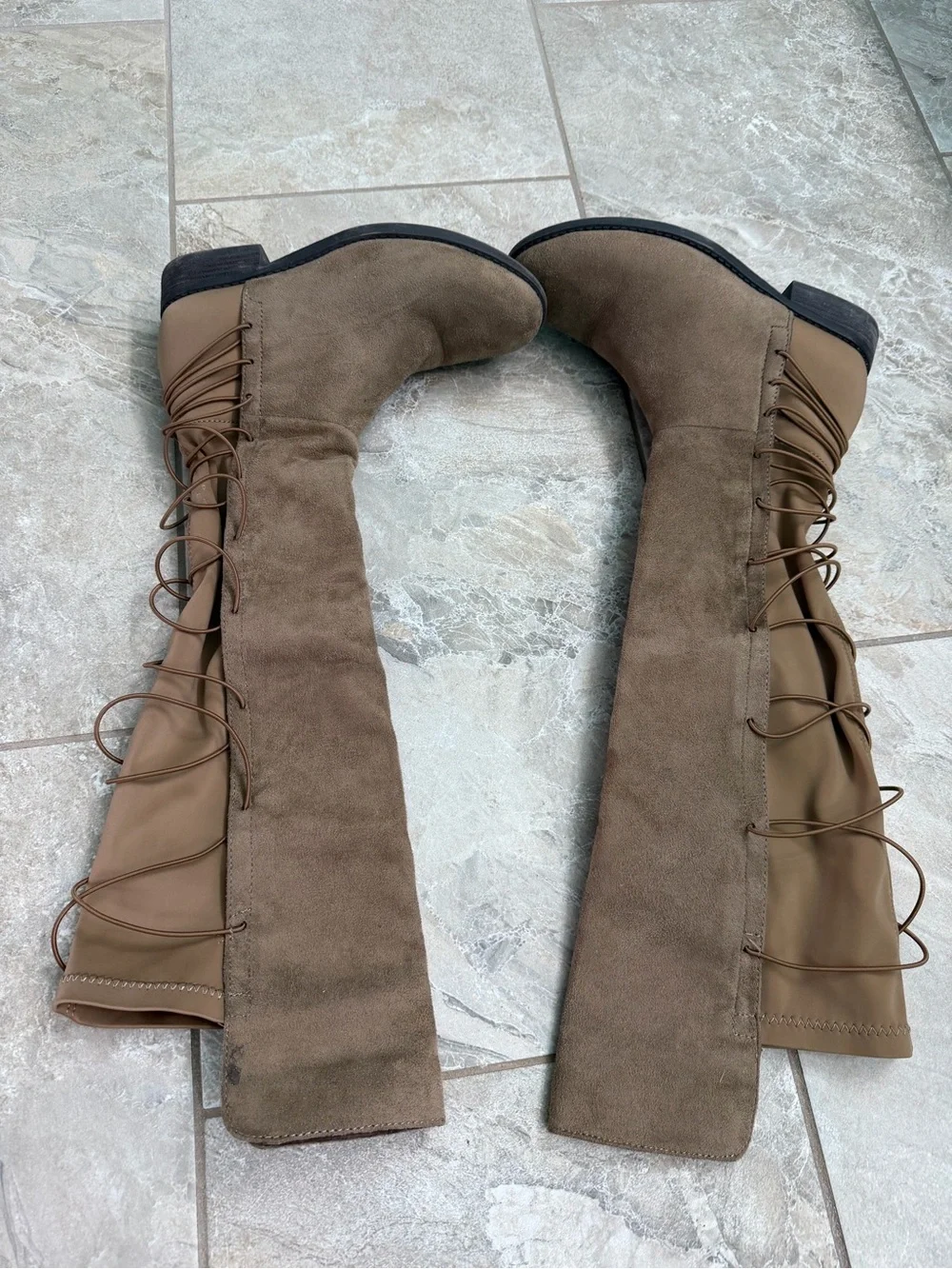 Tan Suede Over-the-Knee Women’s Boots